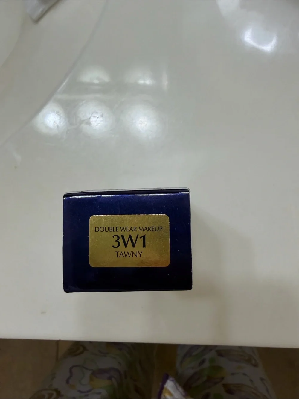 Estee Lauder Double Wear Foundation Box - Navy and Gold